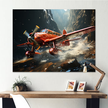An Action Blur Plane In Flight - Plane Canvas Wall Art
